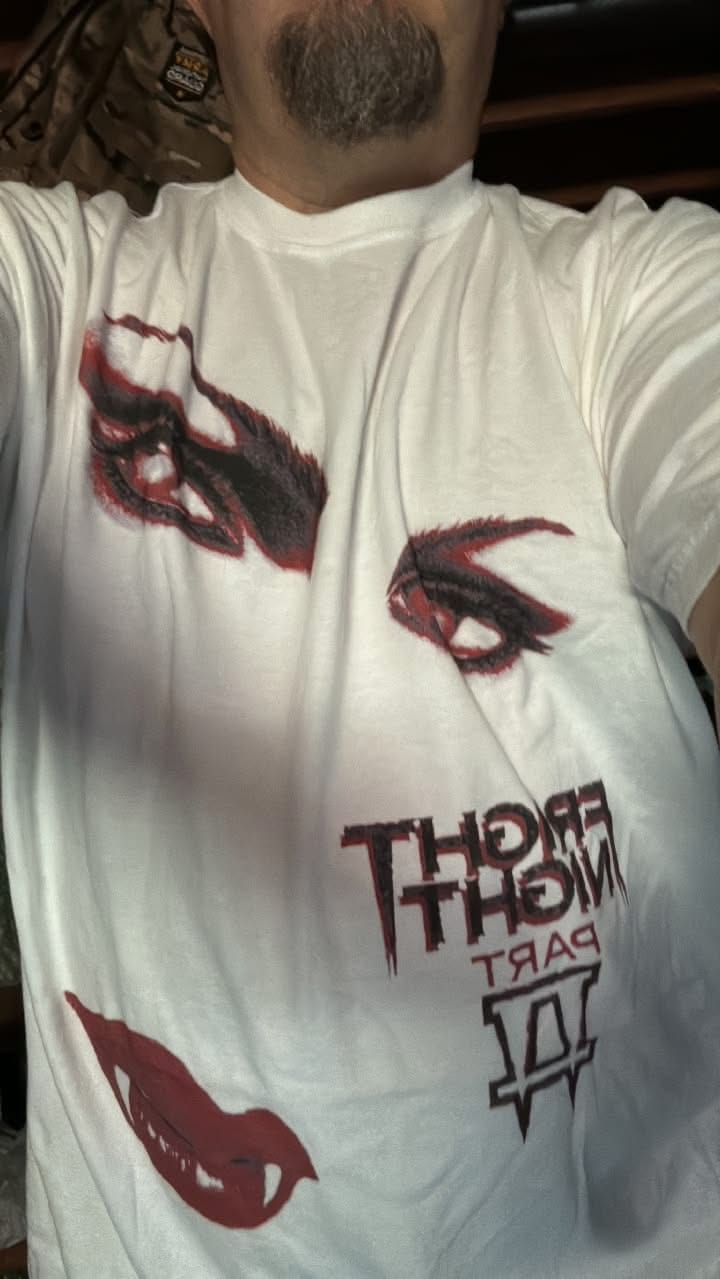 Customer photo review of FRIGHT NIGHT PART 2 - T-SHIRT (COMFORT COLORS)