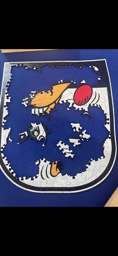 Customer photo review of Collingwood FC Retro Mascot - Wooden Puzzle