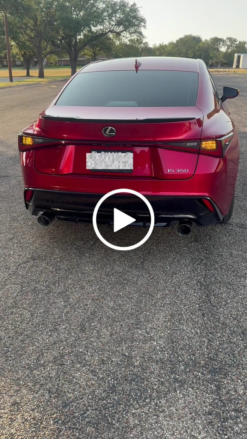 Customer video review of 2021-Up Lexus IS300 IS350 Muffler Delete Axle Back Quad Tips Exhaust