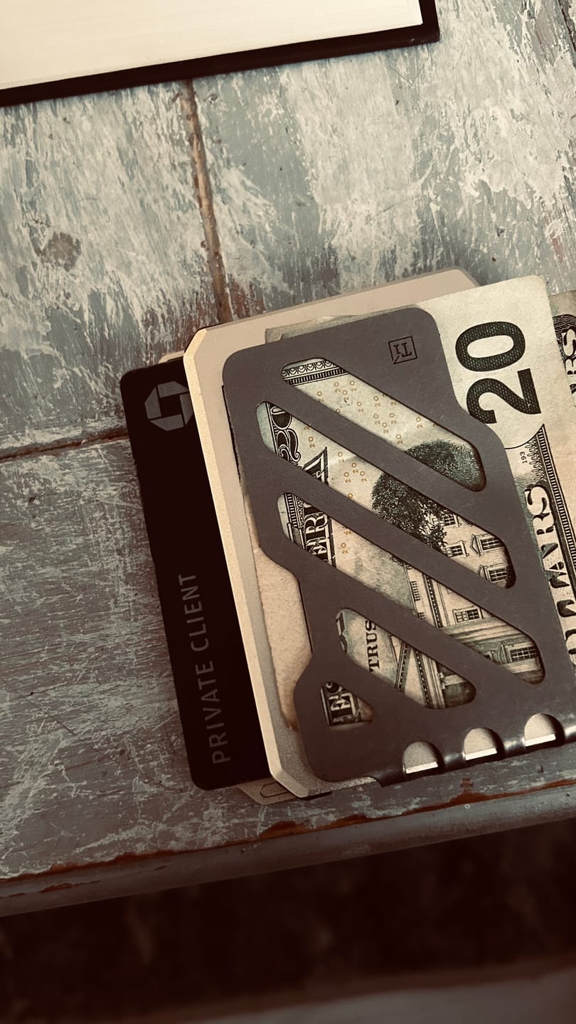 Customer photo review of SK1 Special Edition Champagne Gold Slide Kick Wallet