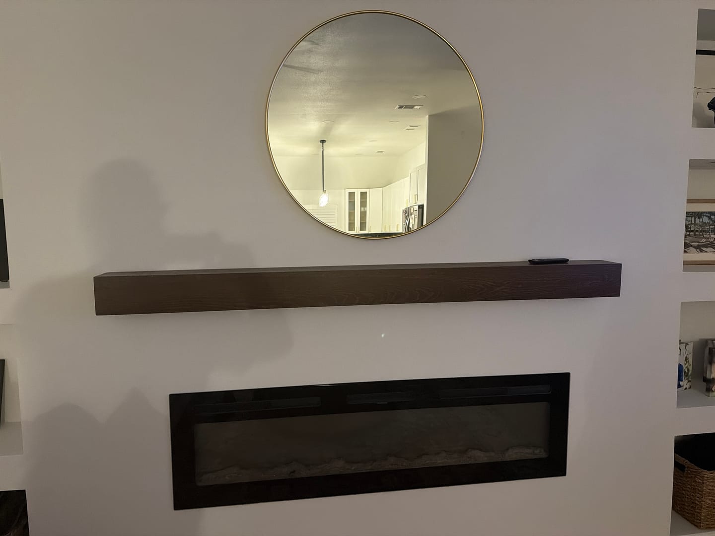 Customer photo review of Contemporary Pine Mantels