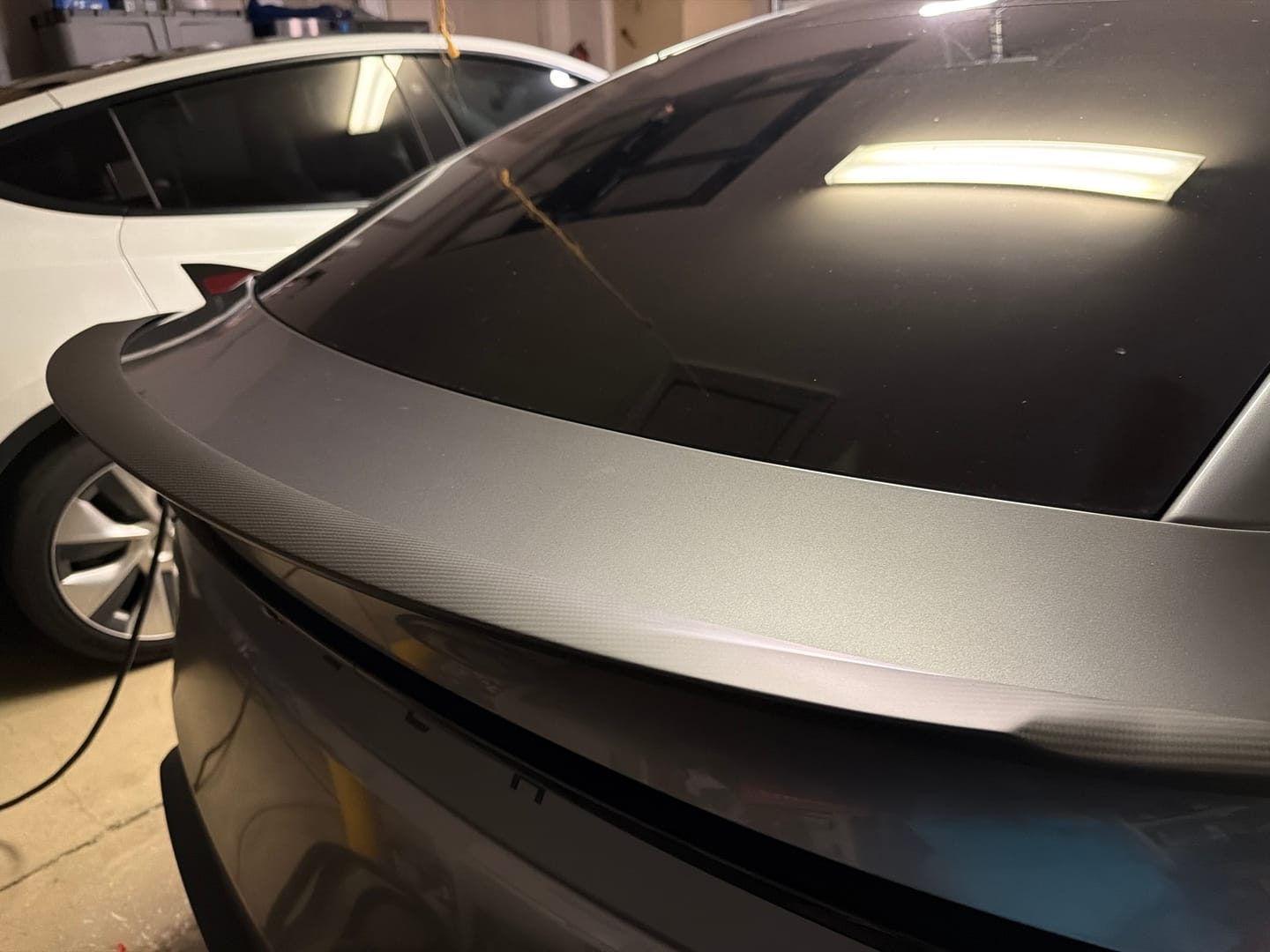 Customer photo review of Real Carbon Fiber Performance Spoiler for Model Y