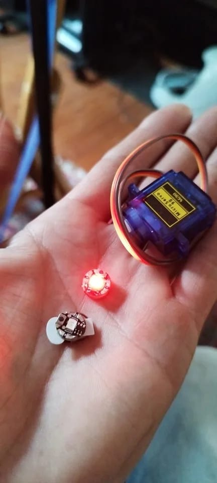Customer photo review of 2PCS Miniature Wireless LED Light Modules - Super-Bright Push-Button Single Lamp for DIY Models