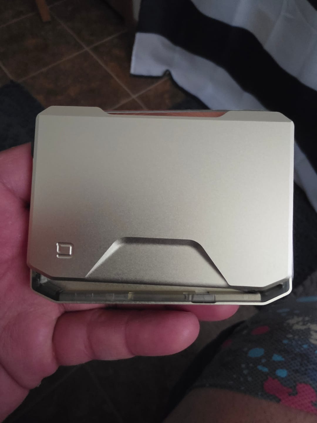 Customer photo review of SK1 Special Edition Champagne Gold Slide Kick Wallet