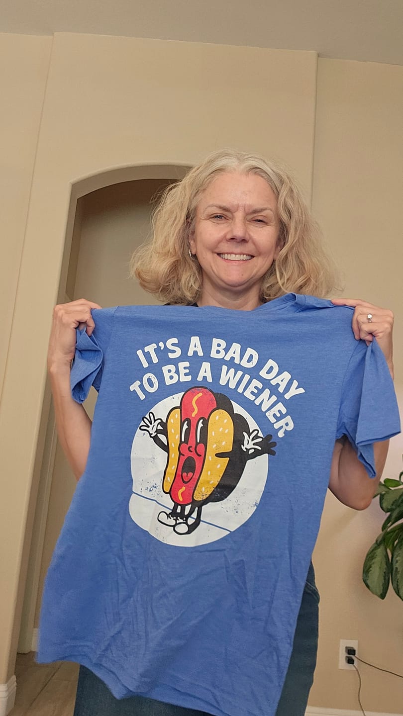 Customer photo review of It's a Bad Day To Be a Wiener Tee