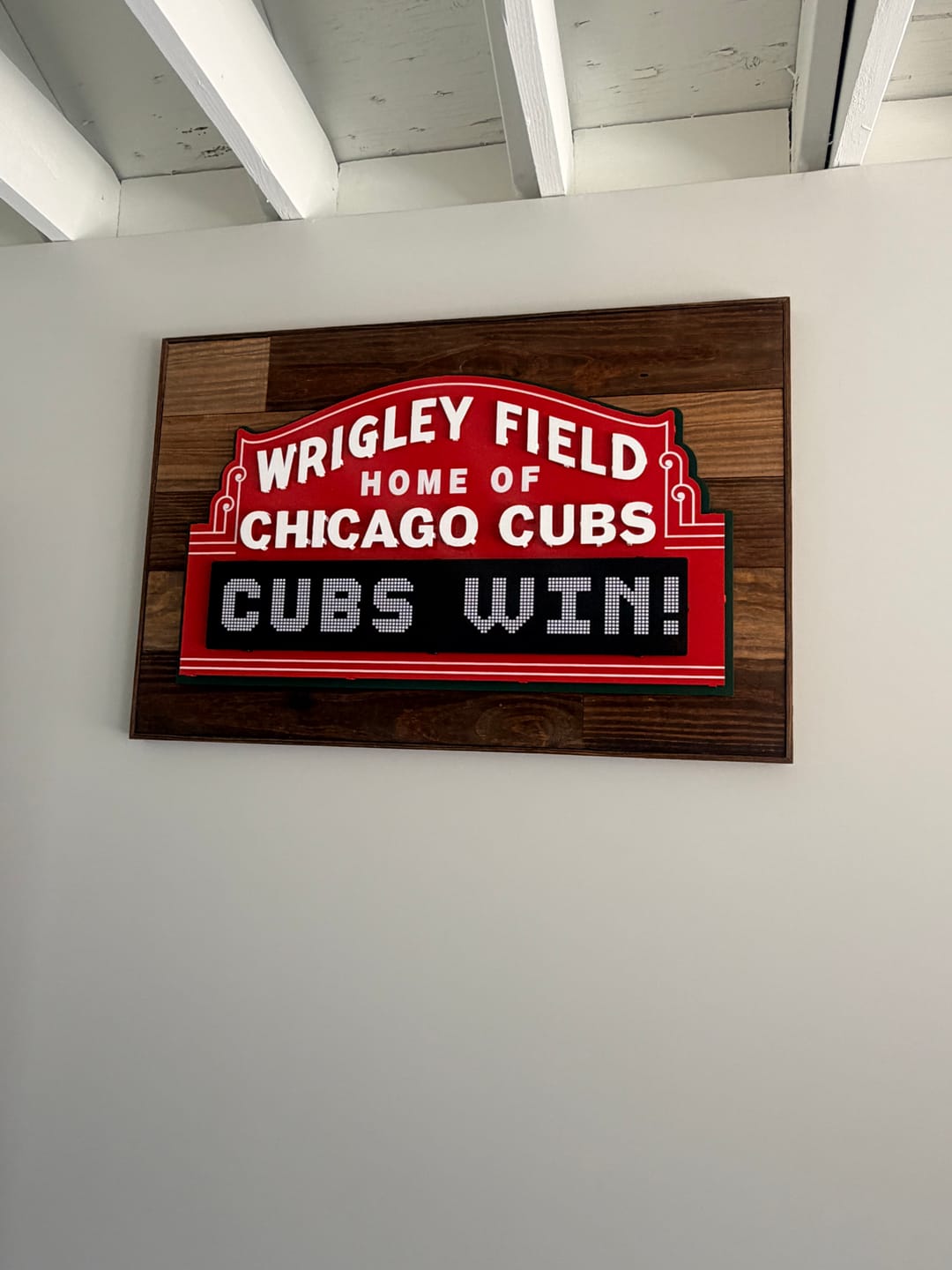 Customer photo review of Chicago Cubs Wrigley Field Marquee Metal Wall Art