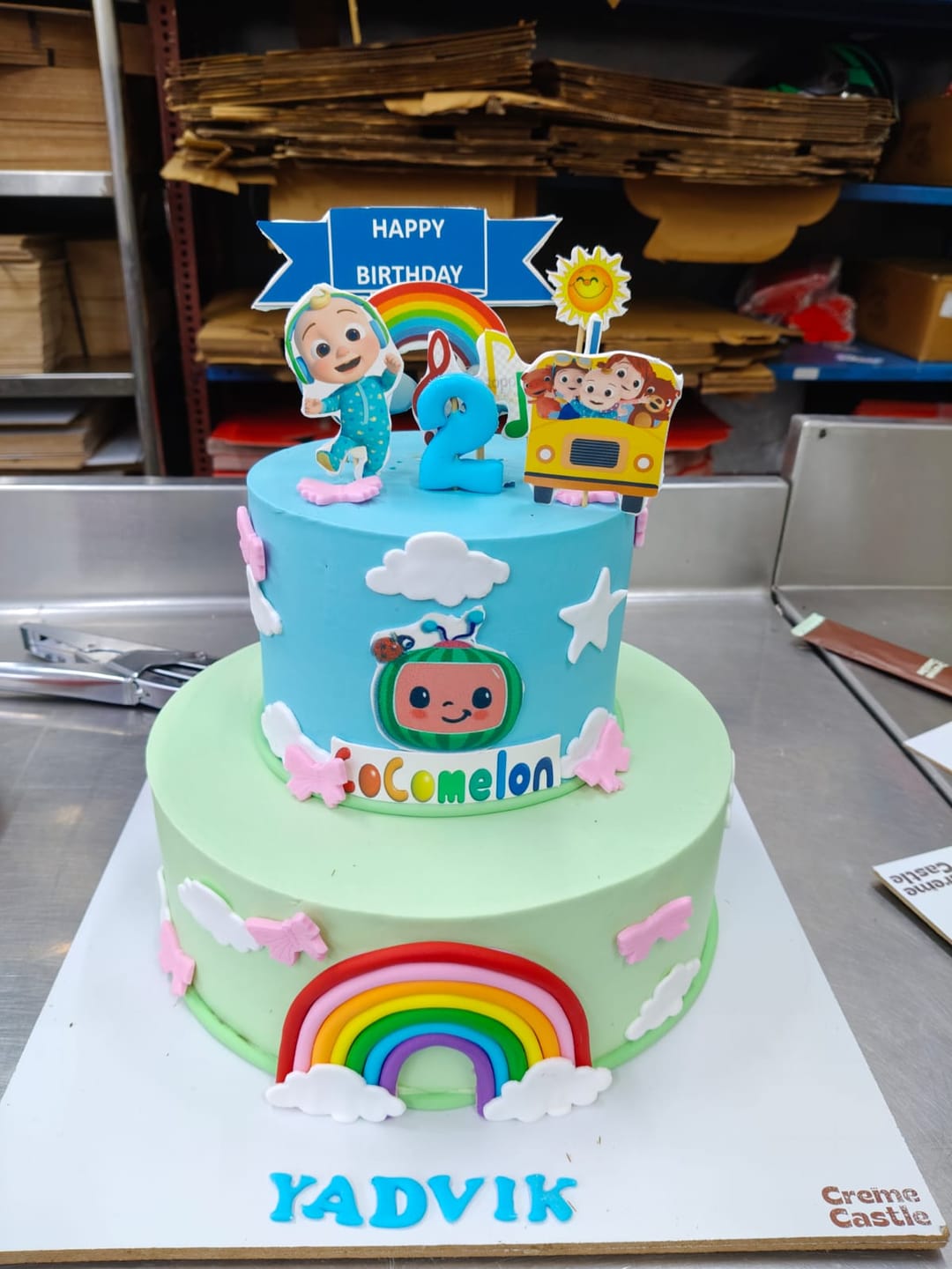 Customer photo review of Cocomelon Cutout Cake