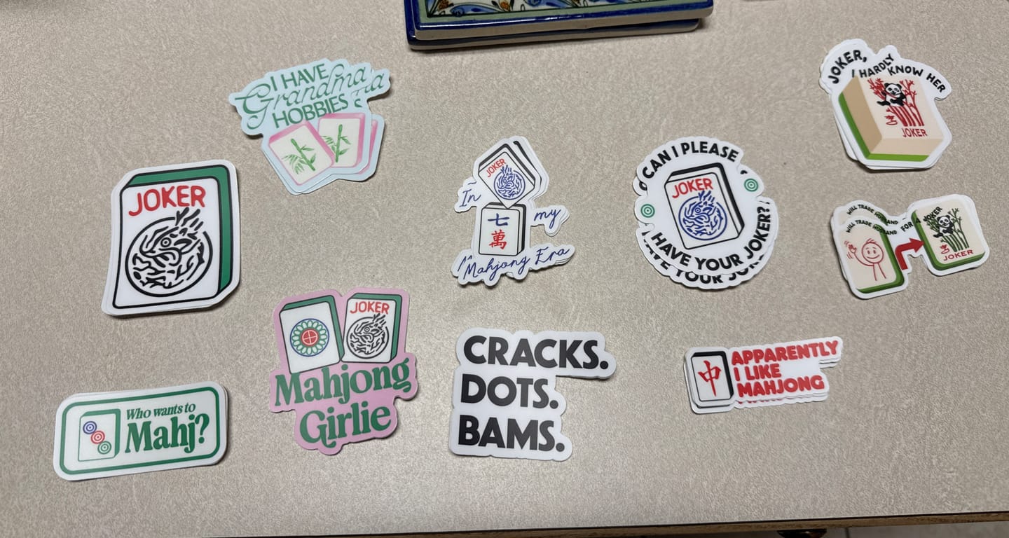 Customer photo review of Can I Please Have Your Joker? Mahjong Sticker