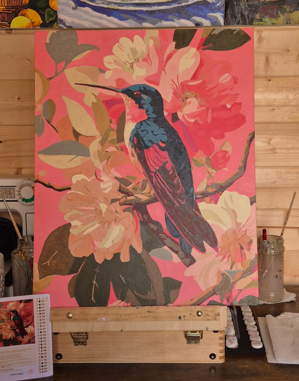 Customer photo review of Botanical Bird | Paint by Number