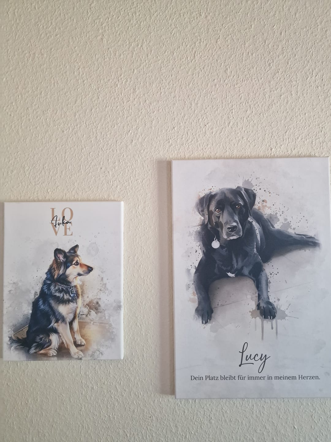 Customer photo review of Personalisiertes Portrait Poster und Leinwand - Aquarell Stil