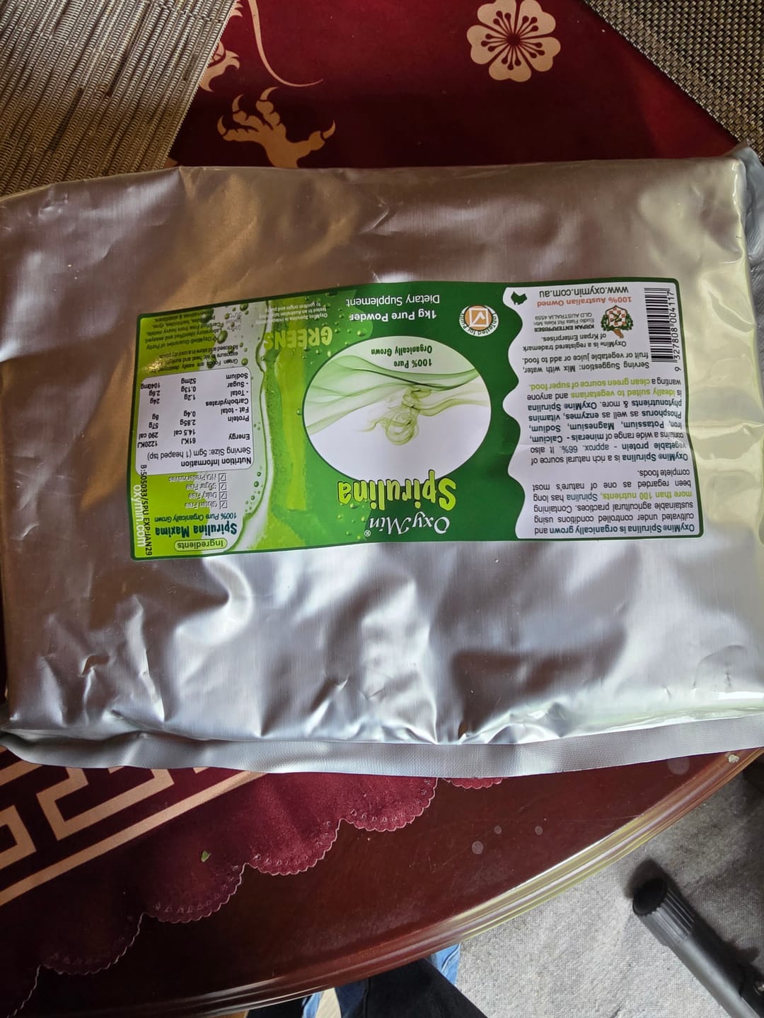 Customer photo review of Oxymin Spirulina Organic 1kg