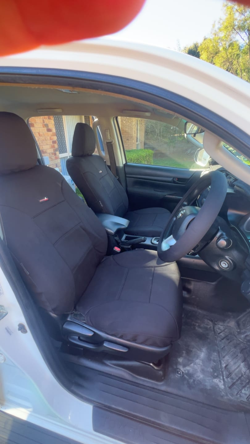 Customer photo review of Sharkskin Seat Covers for Toyota Hilux SR / SR5 (July/2015-Nov/2025)