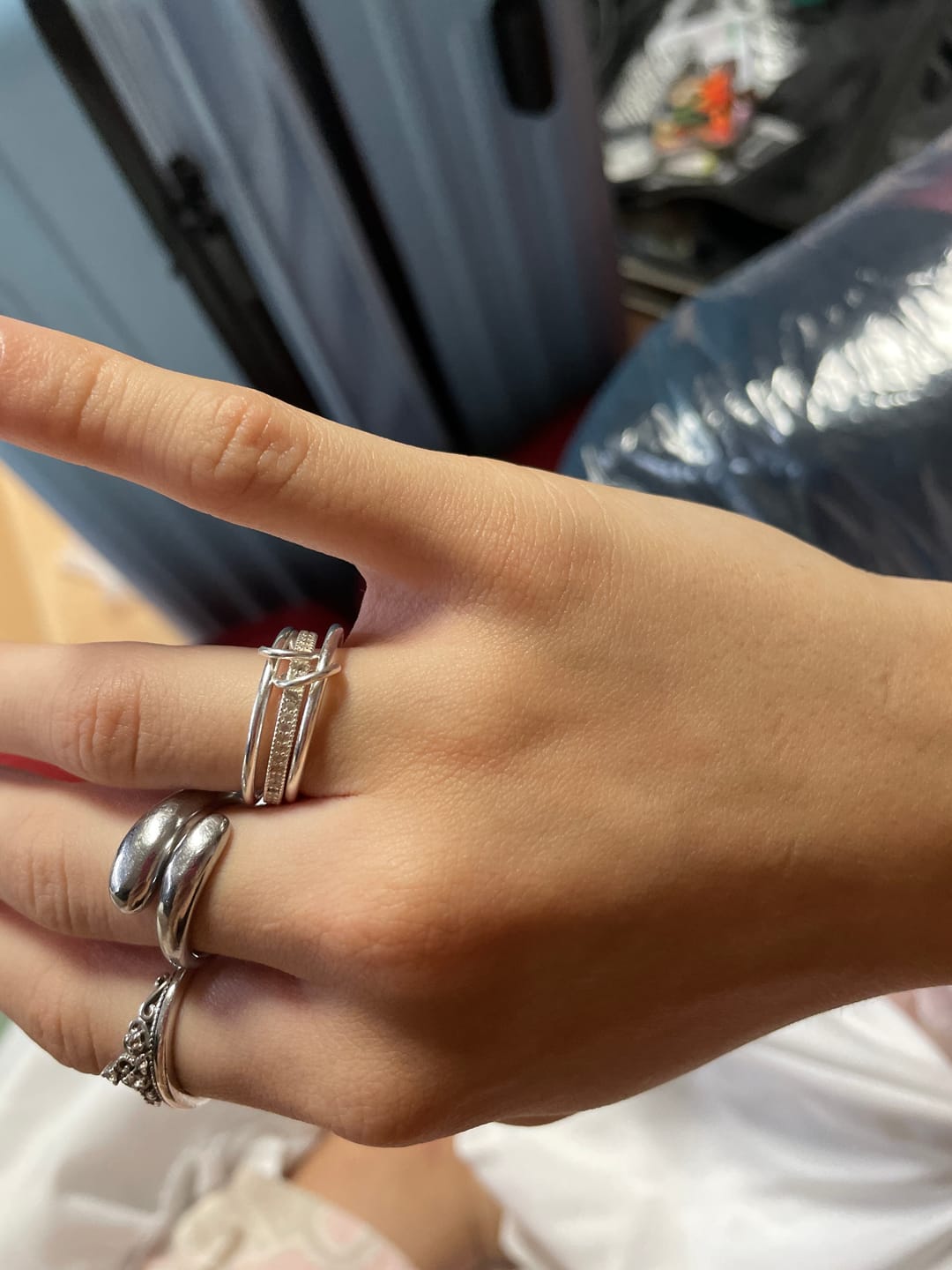 Customer photo review of Quintuplet Dainty Ring