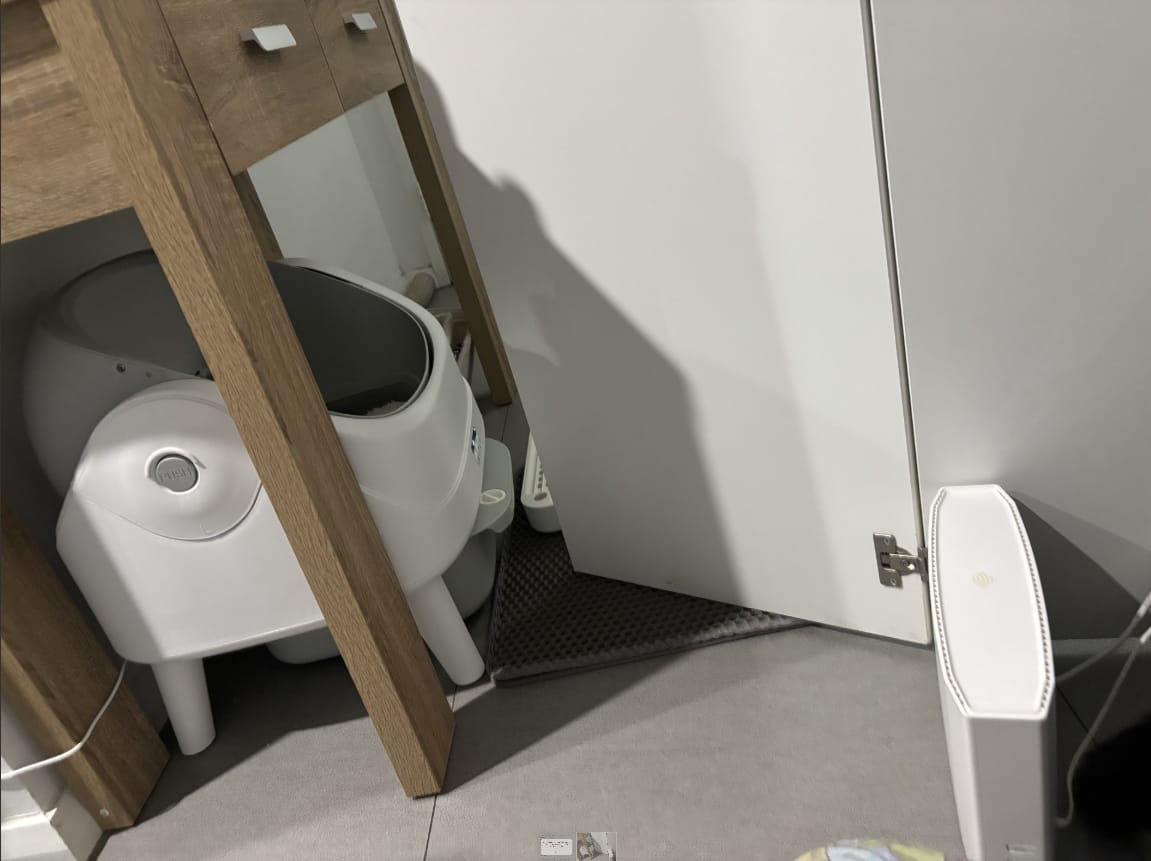 Customer photo review of Petbuds™ Open One App Monitoring Self-Cleaning Litter Box with Open Design