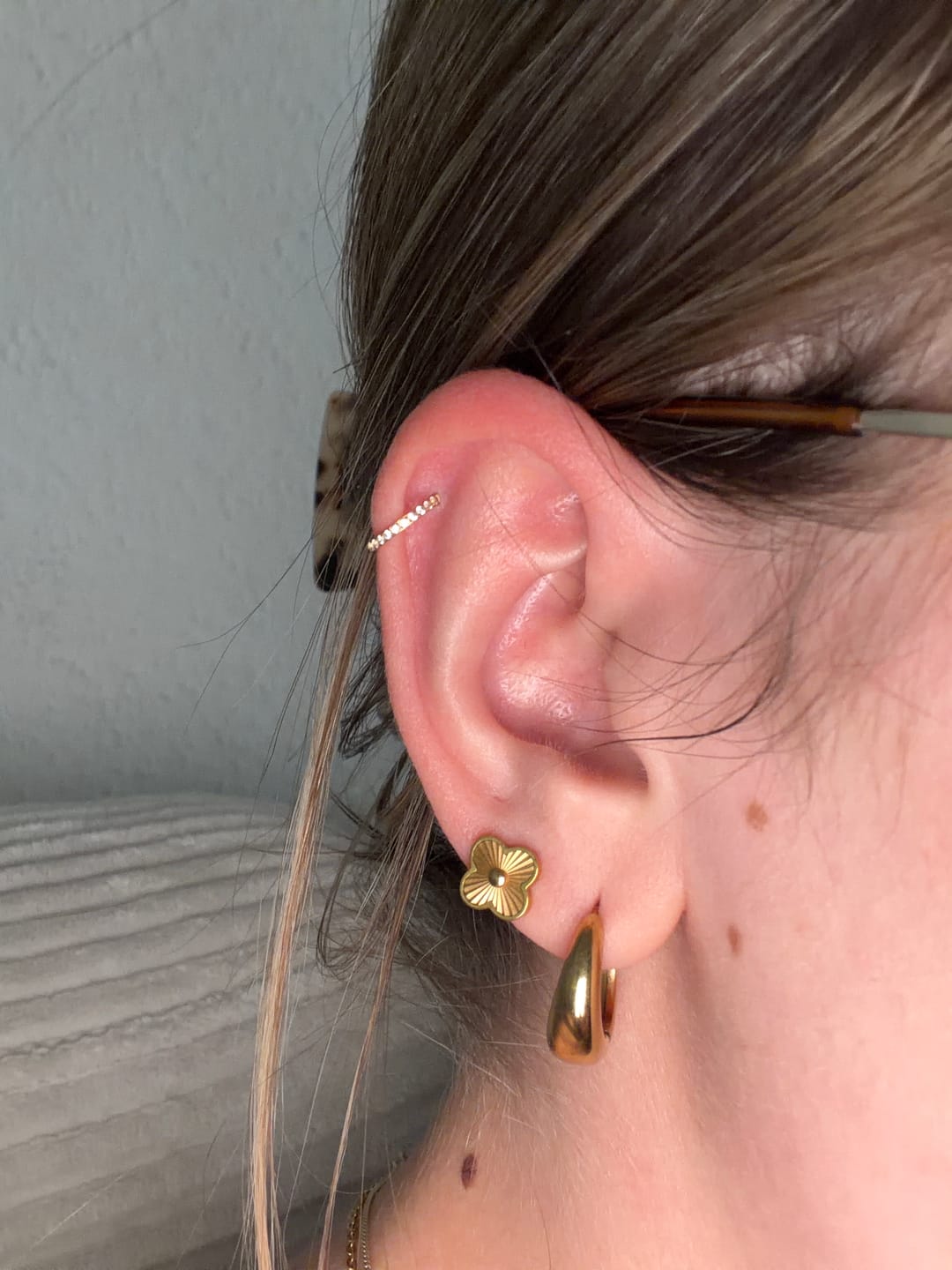 Customer photo review of Kate Ohrringe | 18K vergoldet
