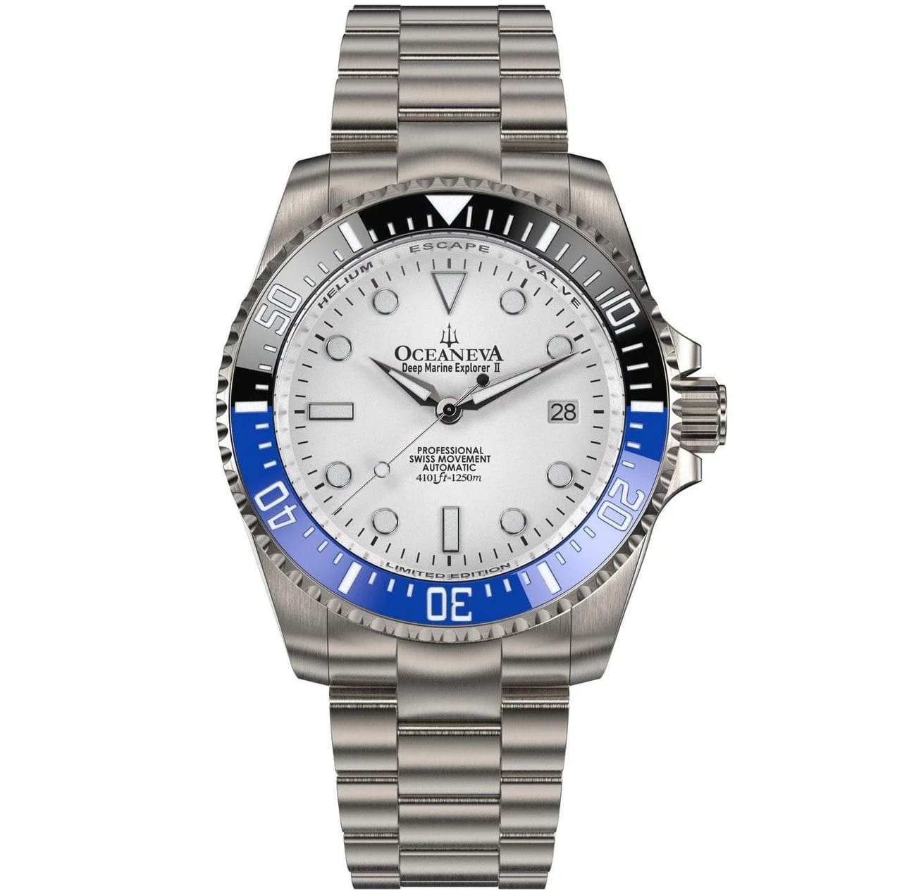 Customer photo review of Oceaneva Deep Marine Explorer II Titanium Watch with White Dial