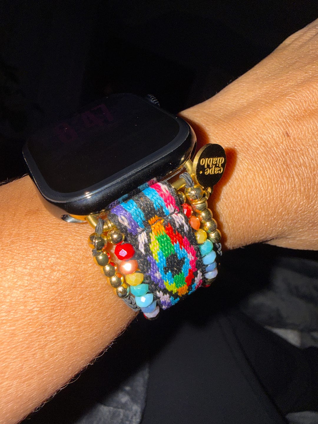 Customer photo review of Mystic Spectrum Apple Watch Strap