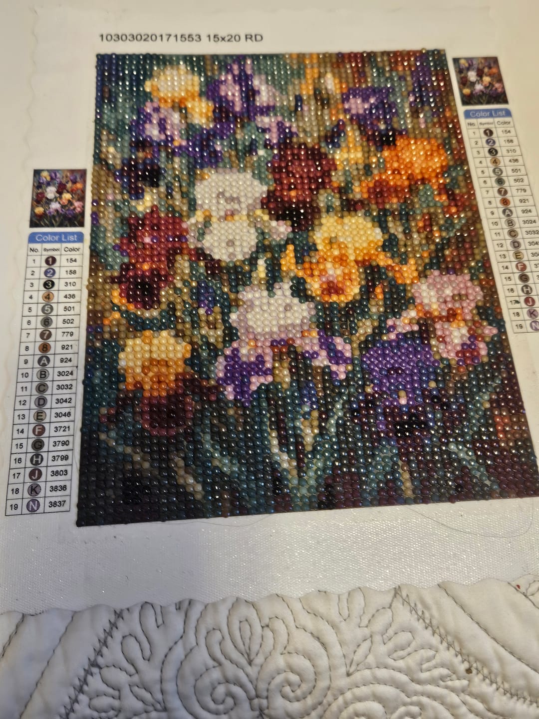 Customer photo review of Iris Bloom Symphony (Diamond Painting)
