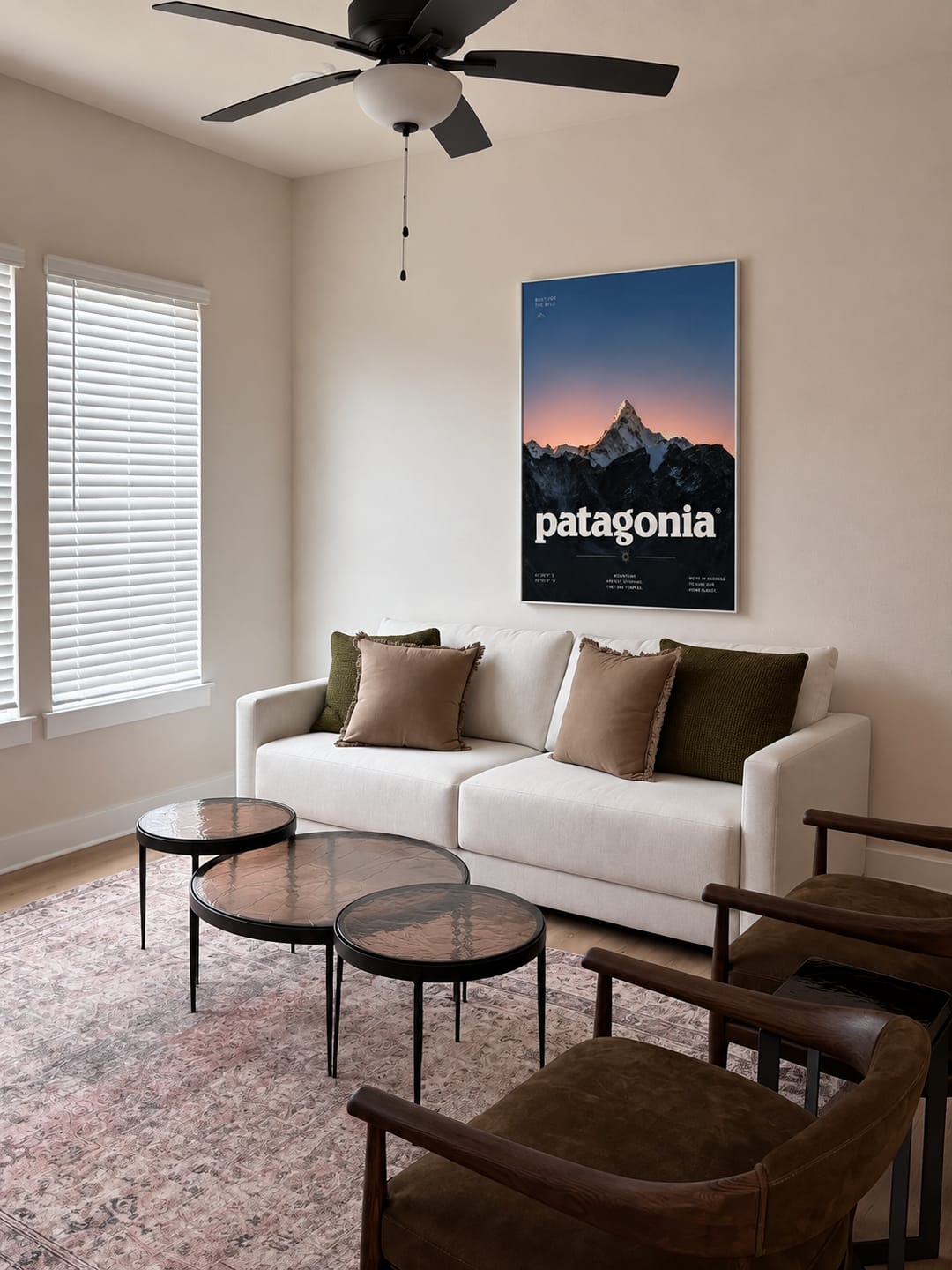 Customer photo review of Patagonia Sunset Mountain Wall Art Poster