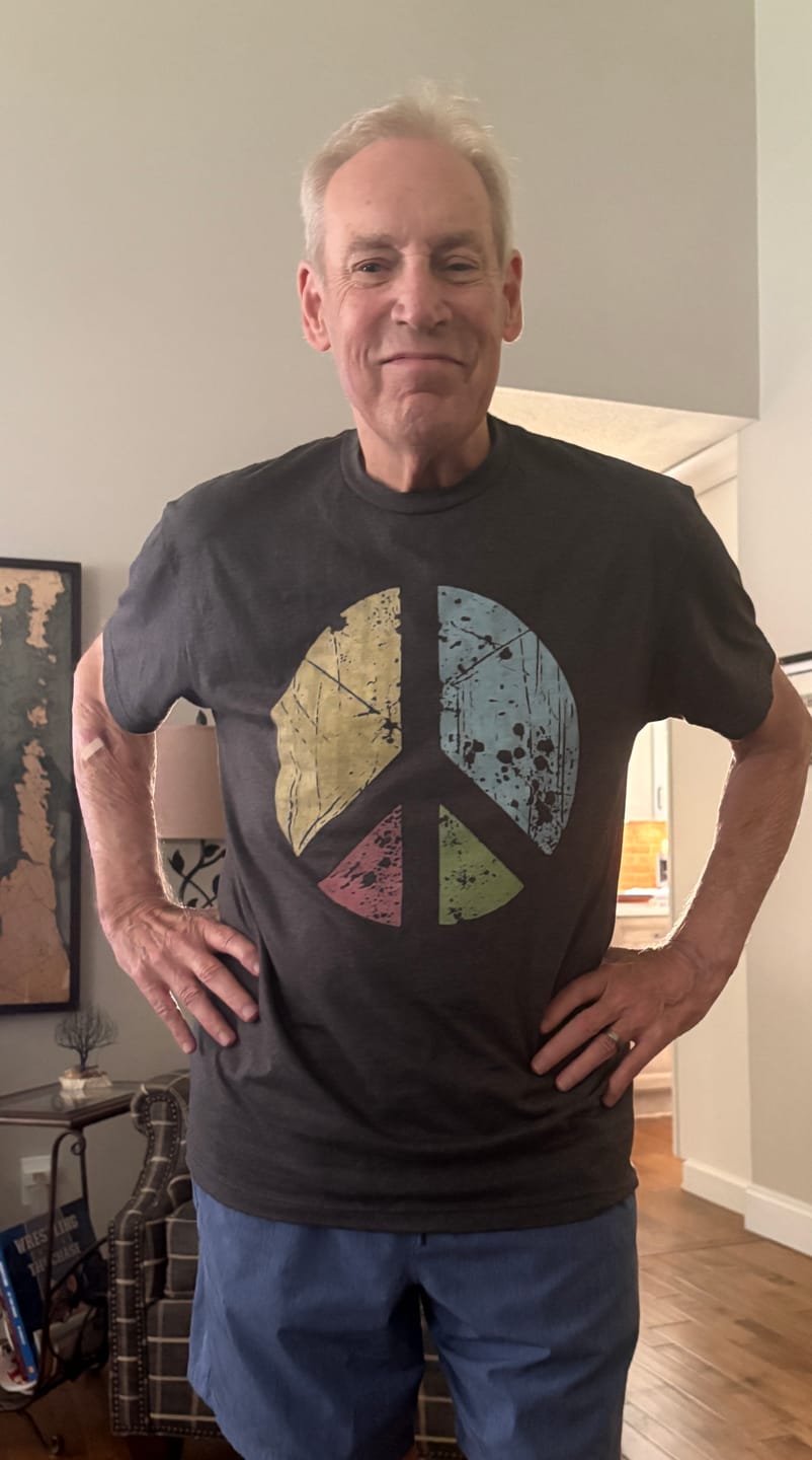 Customer photo review of Colorful Peace T-Shirt