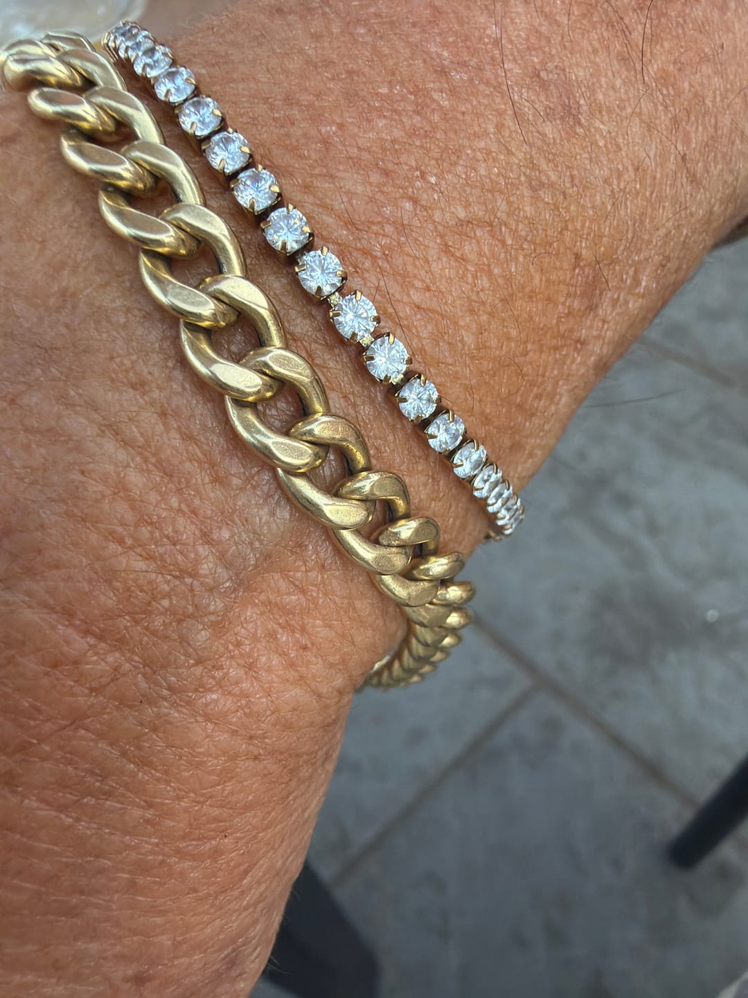 Customer photo review of Amora Tennis Bracelet