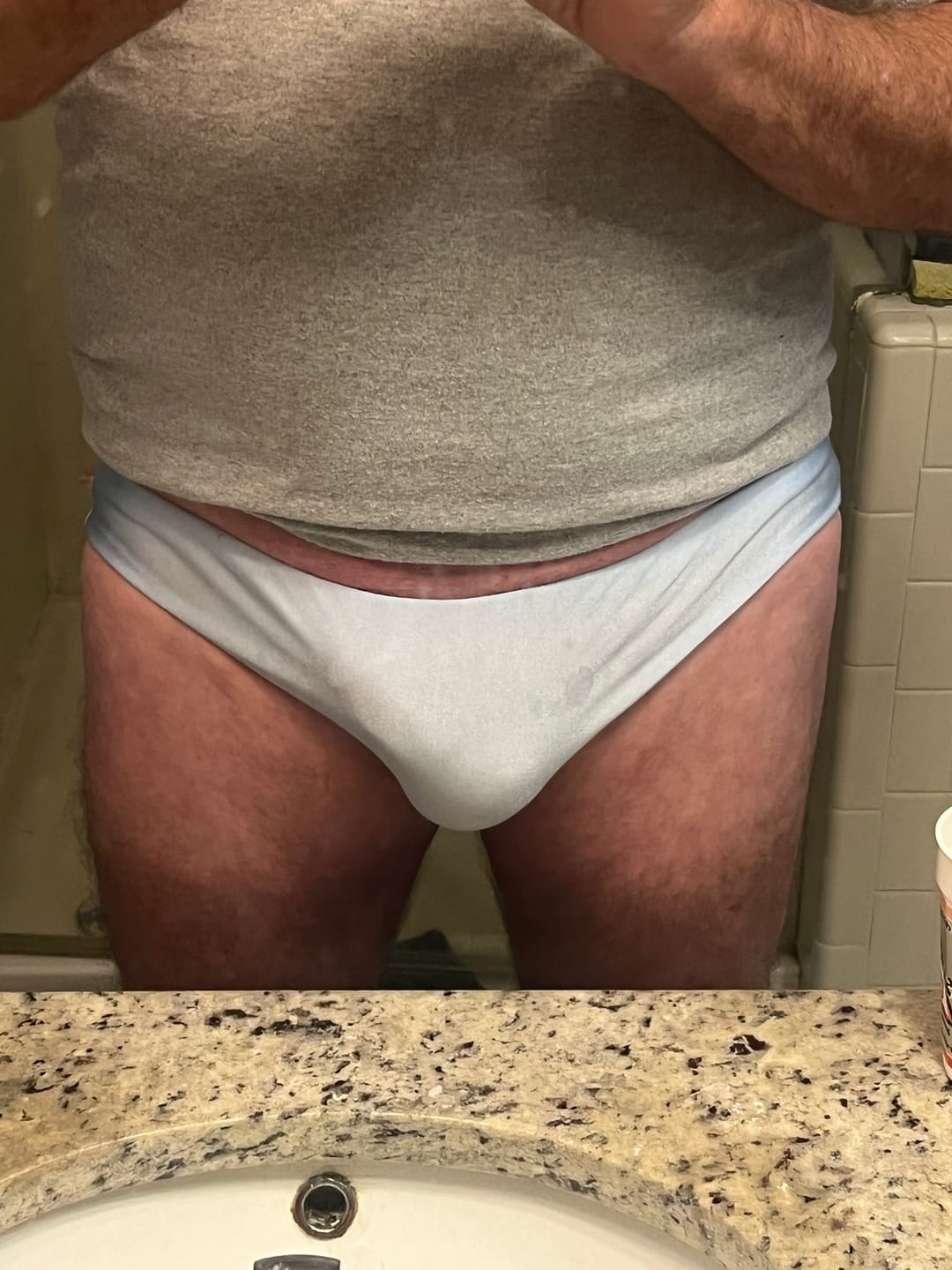 Customer photo review of Men Sexy Pouch Solid Bikini Swim Briefs