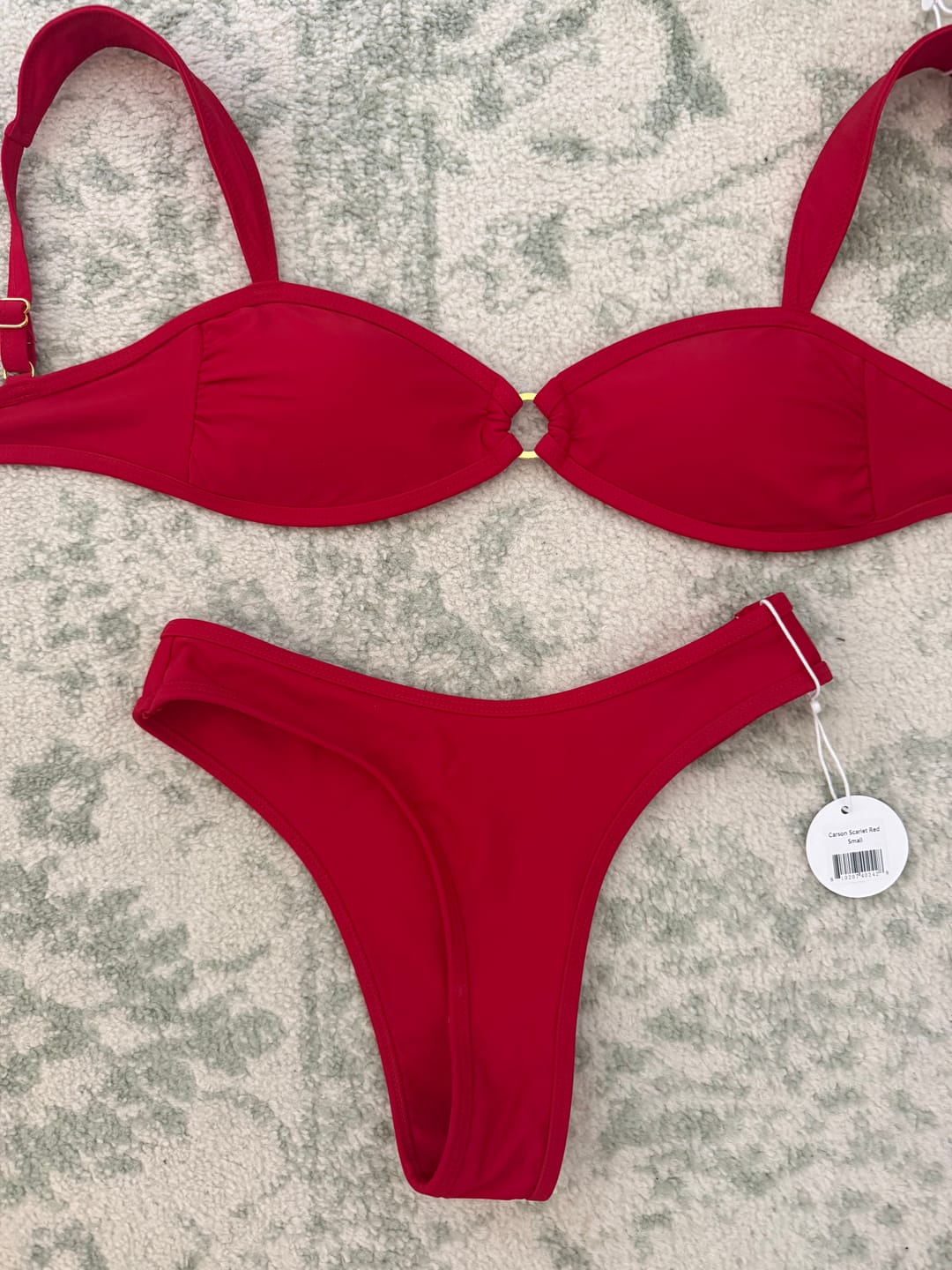 Customer photo review of BRIDGET Scarlet Red Princess Bikini Top