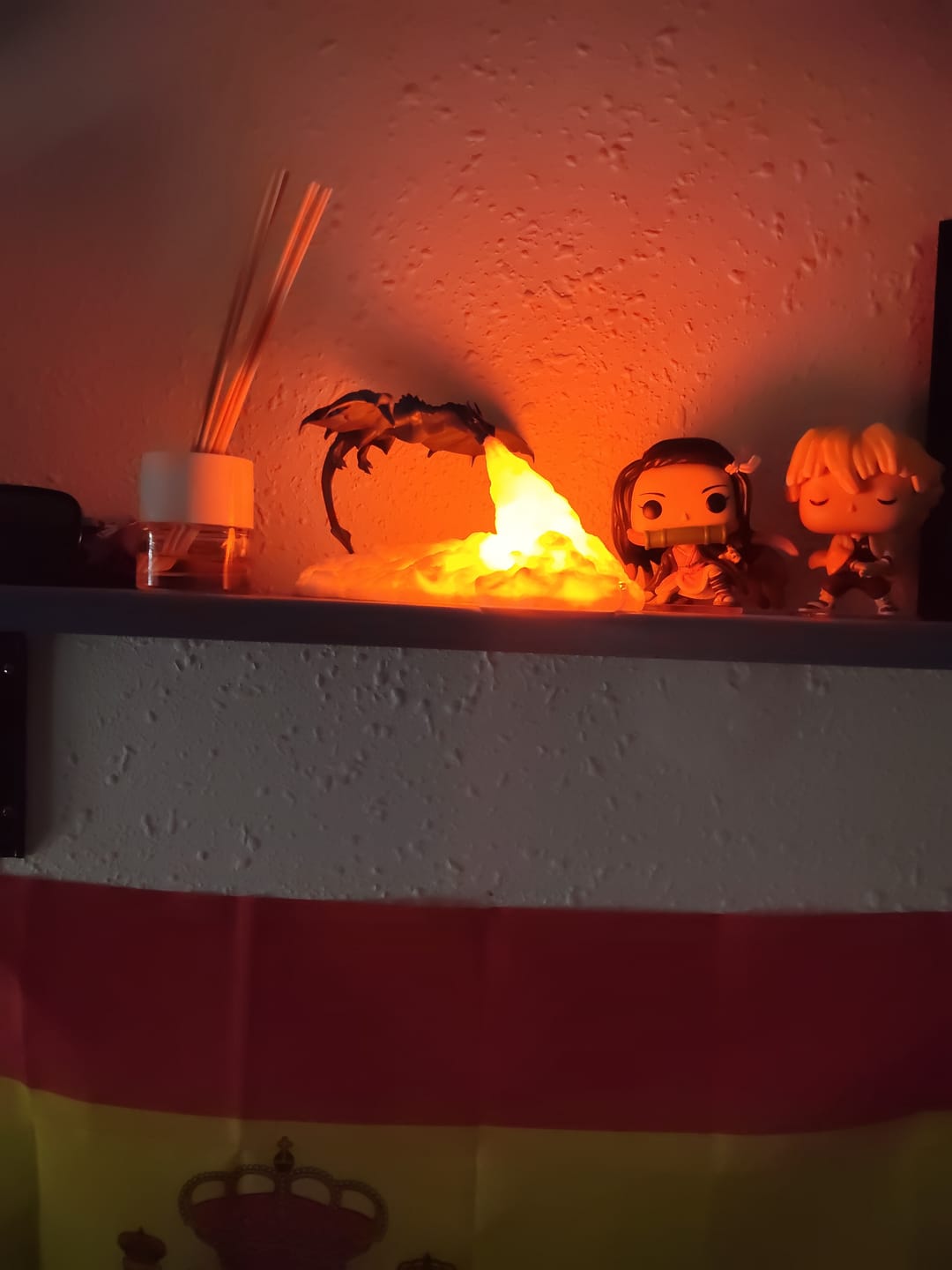 Customer photo review of 3D Printed Fire Breathing Dragon Accent Lamp