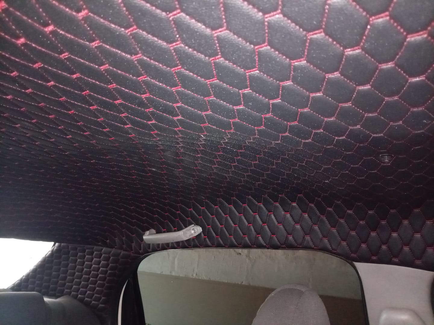 Customer photo review of Automotive Upholstery Bentley Red on Black