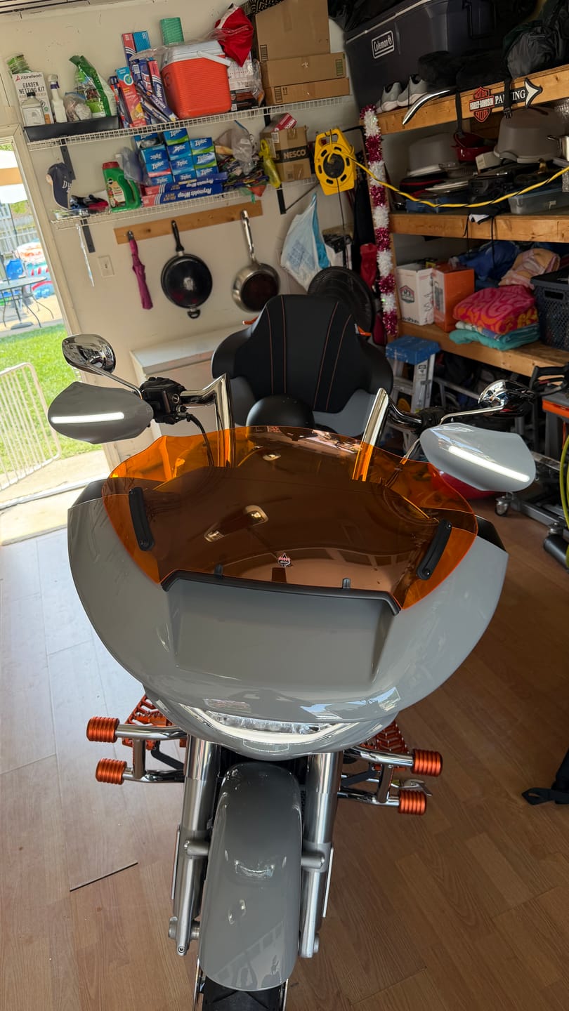 Customer photo review of Hand Guards with LED for Touring & Softails fit for 2009-2026