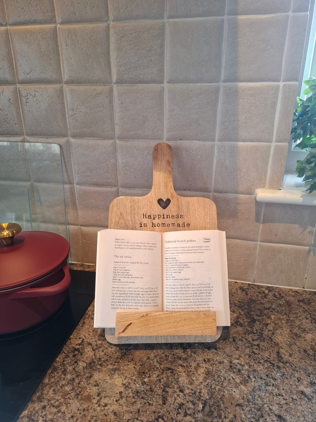 Customer photo review of Rustic Recipe Book Stand
