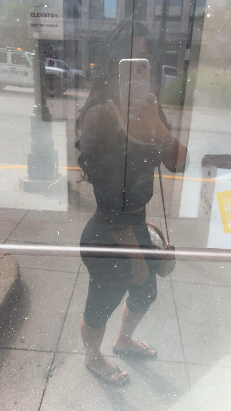 Customer photo review of The Cropped Cardigan Black