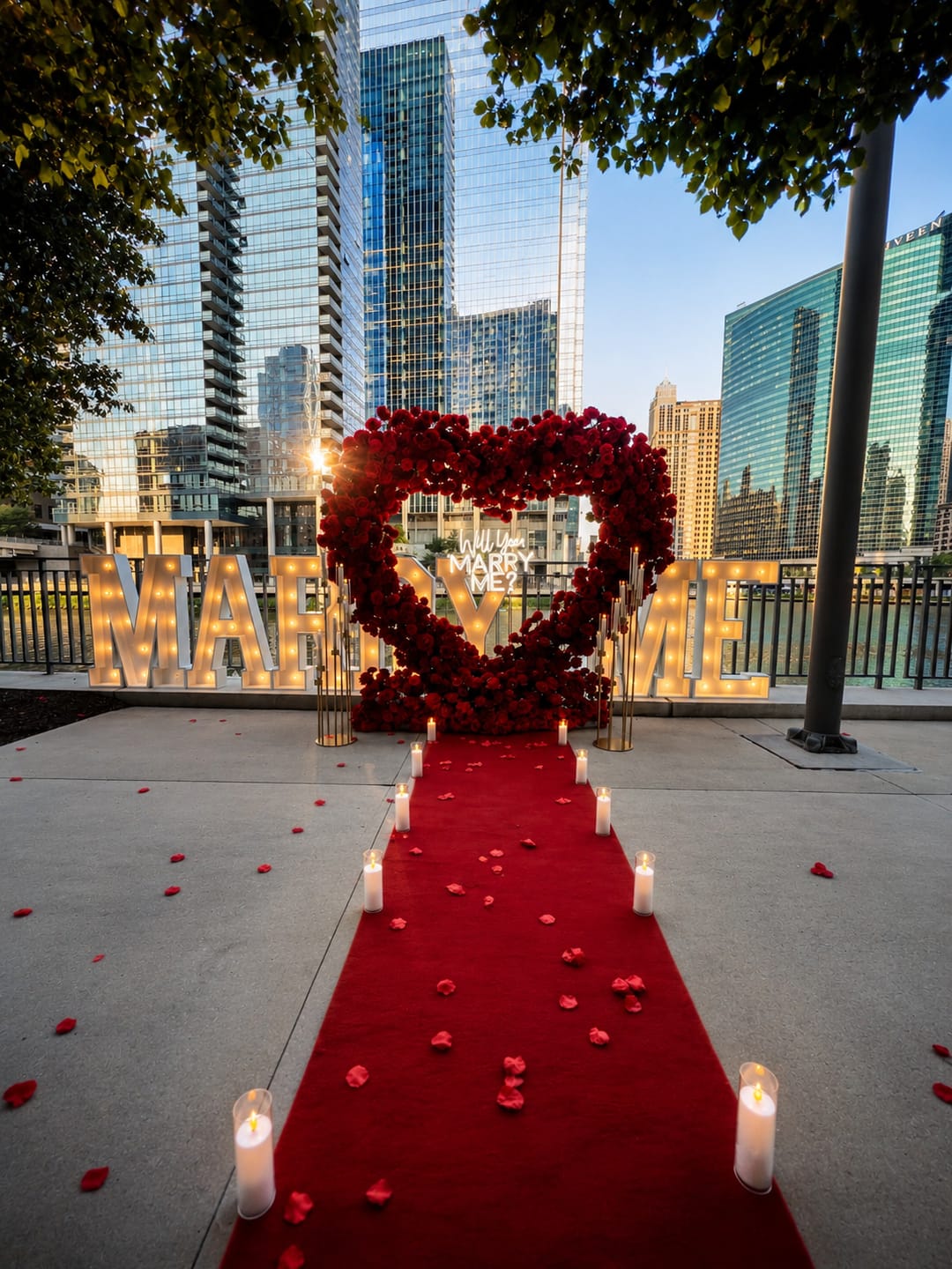 Customer photo review of AliFlowers 5D Red Rose Heart Arch for Proposal & Wedding Backdrop ALFAH004
