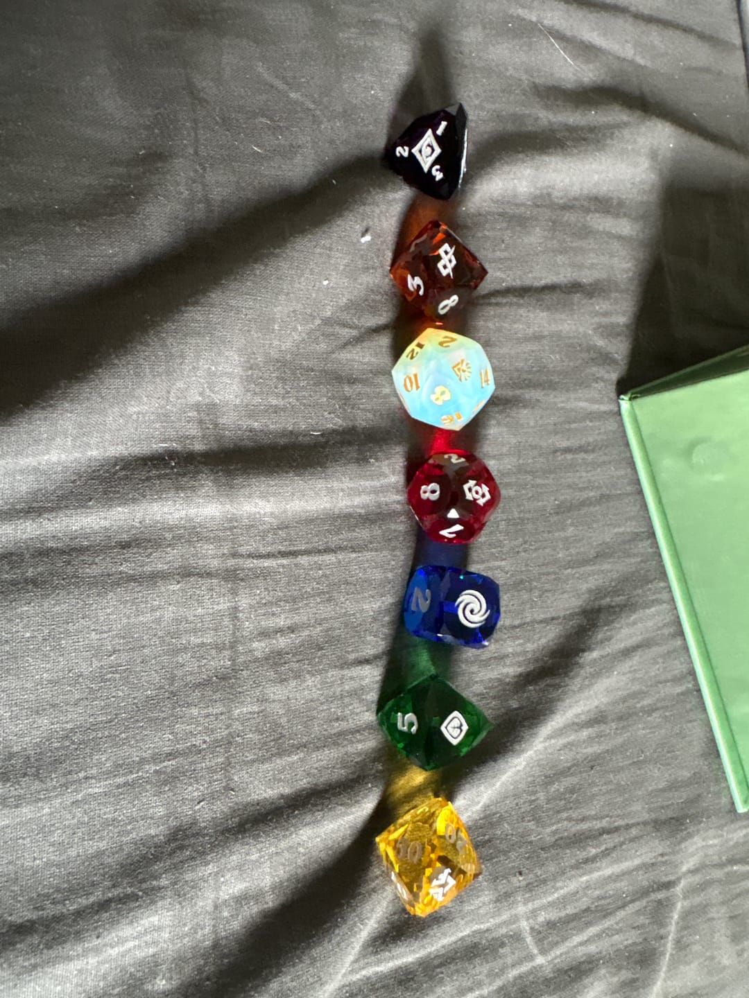 Customer photo review of The Diagem Dice Set | Tales from the Stinky Dragon x Misty Mountain Gaming