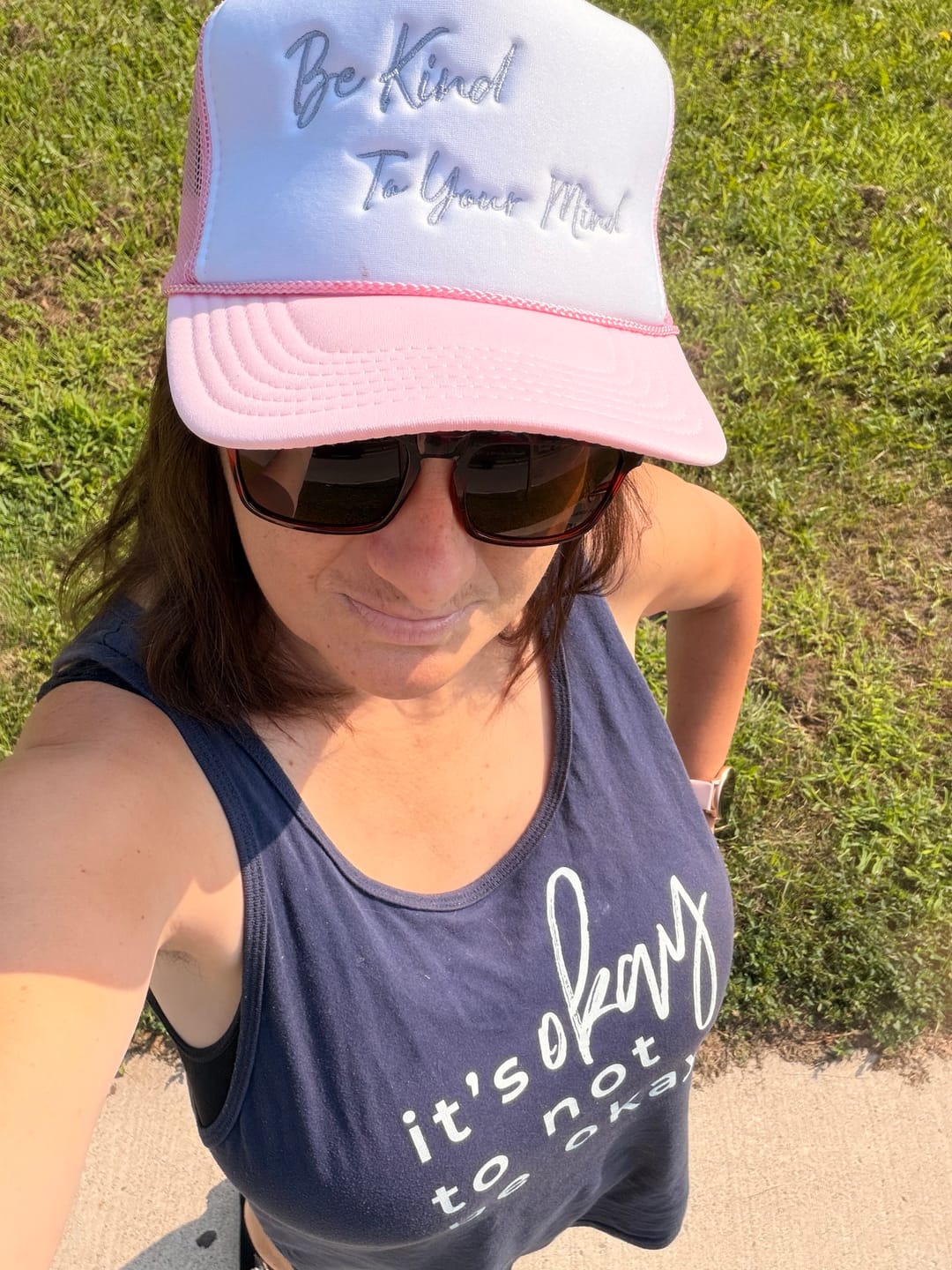 Customer photo review of It's Okay To Not Be Okay Tank Top
