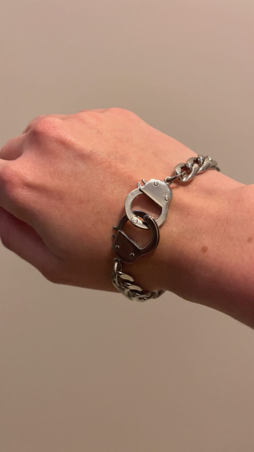 Customer photo review of Men’s Handcuff Chain Bracelet