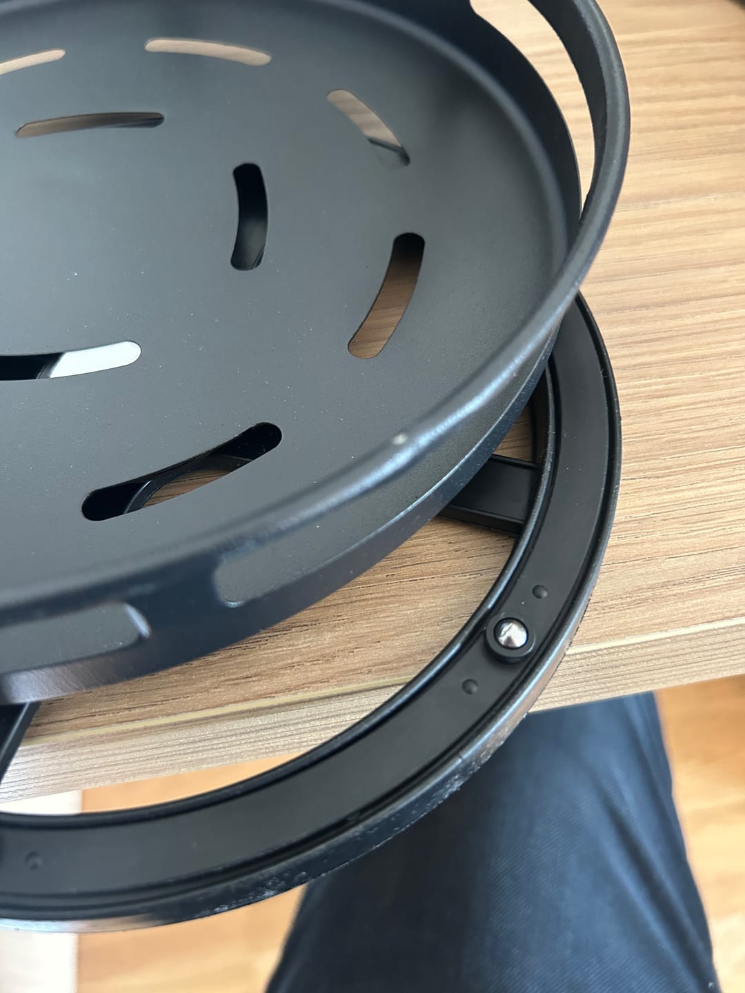 Customer photo review of Rotating Kitchen Organiser — 360° Stainless Steel Turntable, 1/2/3-Tier (10-inch)