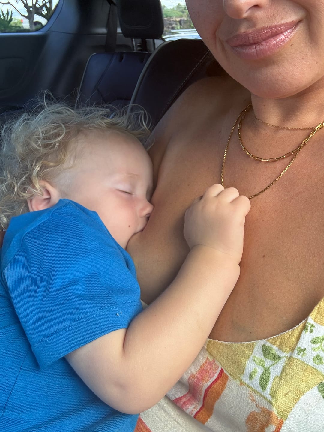Customer photo review of Miela Layered Chain Necklace