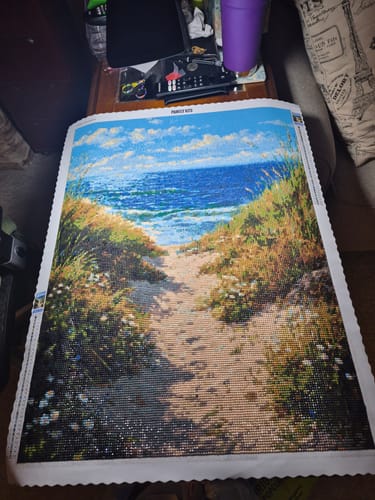Customer photo review of Sandy Beach Path (Diamond Painting)