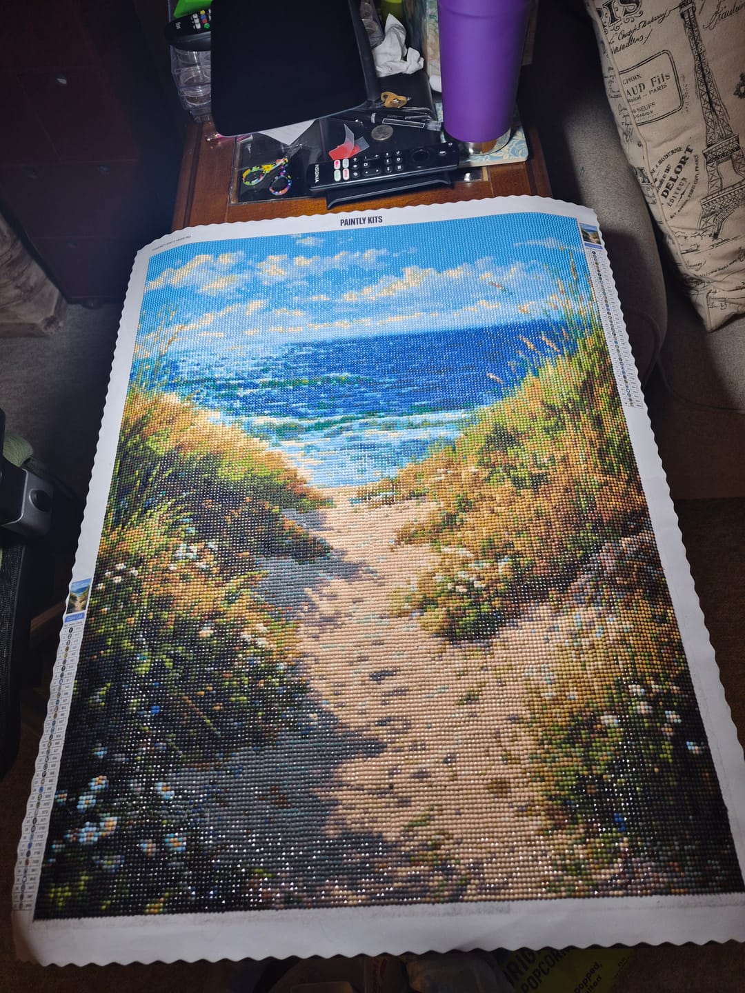 Customer photo review of Sandy Beach Path (Diamond Painting)