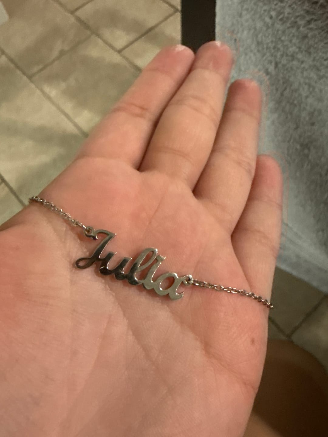 Customer photo review of Custom Name Necklace