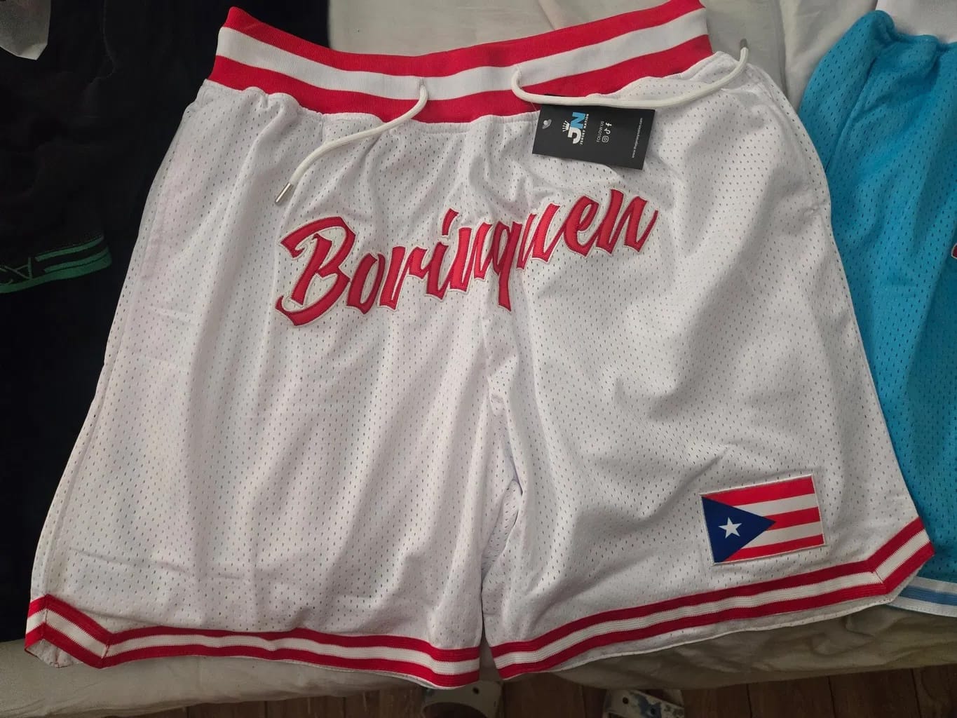 Customer photo review of Puerto Rico 'Borinquen' Heritage Basketball Shorts