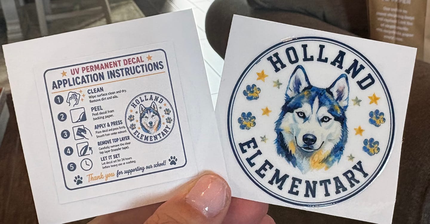 Customer photo review of UV Stickers Gang Sheet Builder
