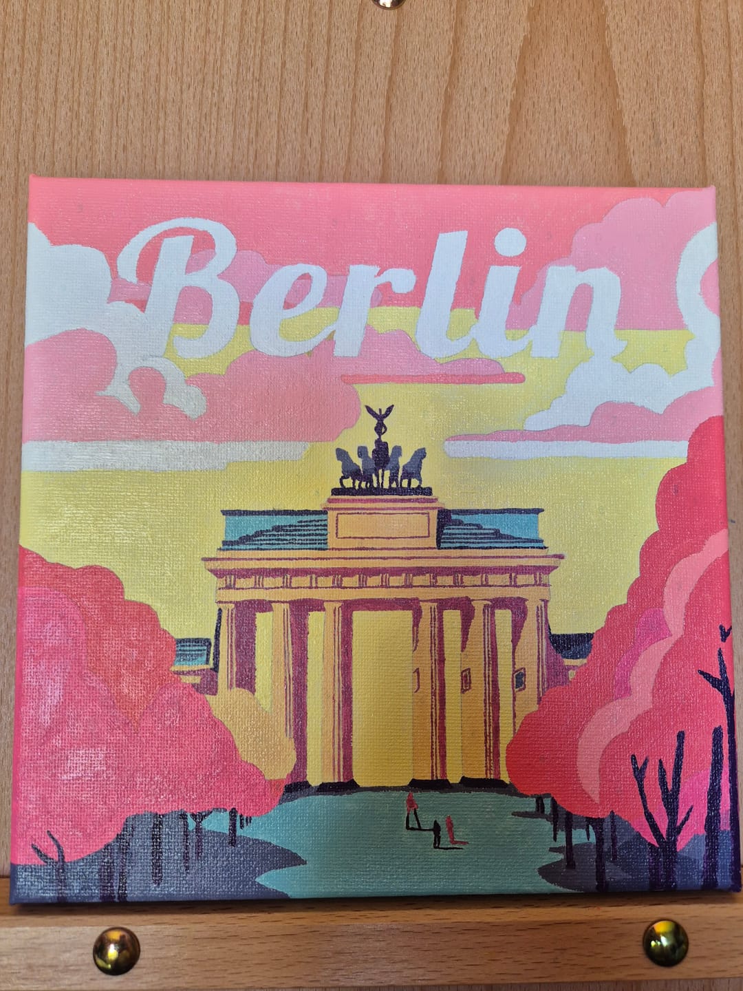 Customer photo review of Mini Peinture par Numéros 20x20cm avec cadre Berlin