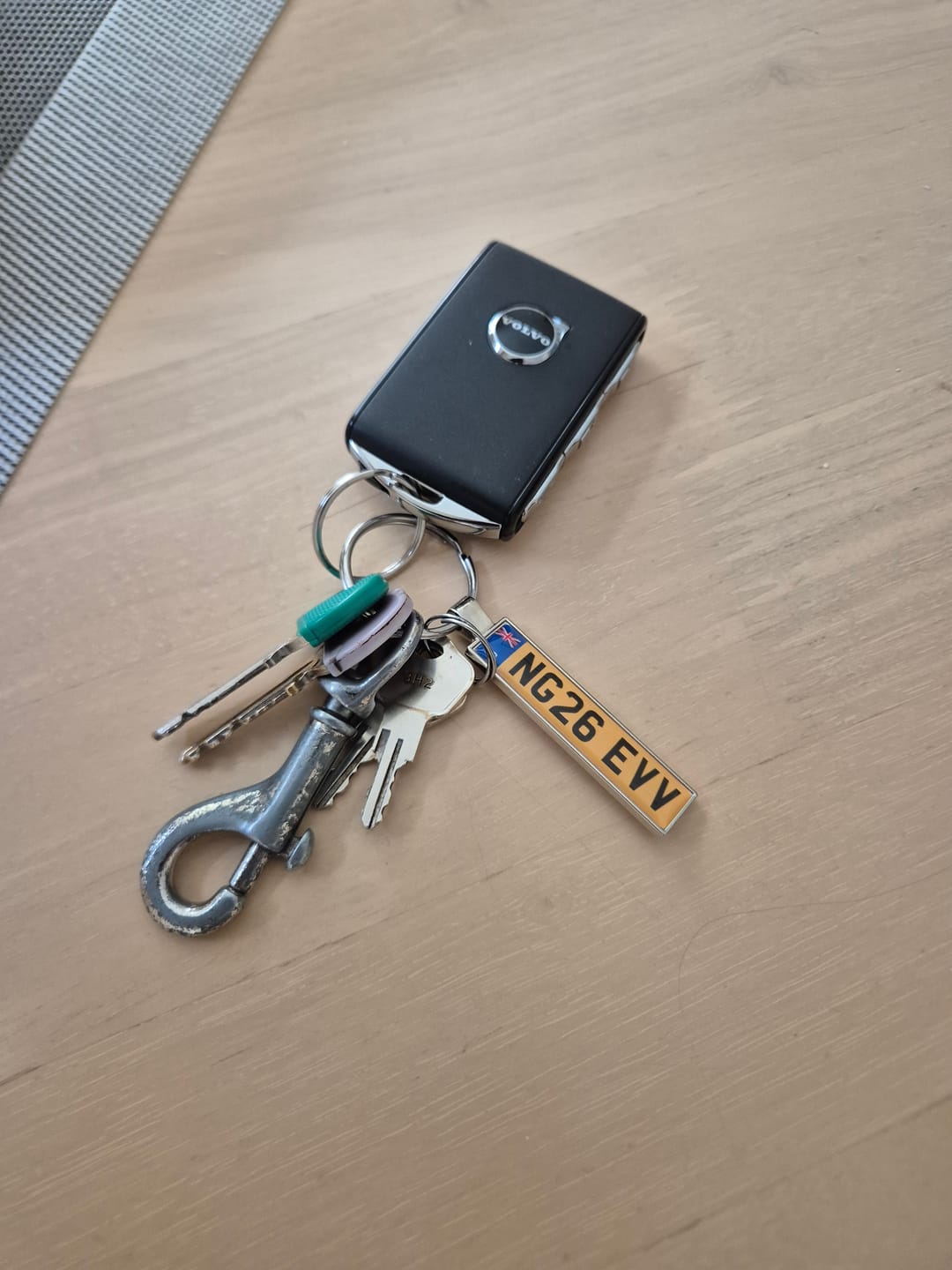 Customer photo review of Personalised Metal Number Plate Keyring - Premium Custom Car Gift
