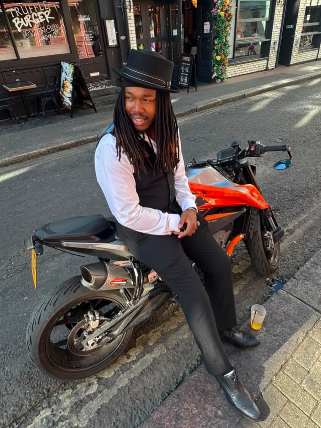 Customer photo review of Round Porkpie Hat