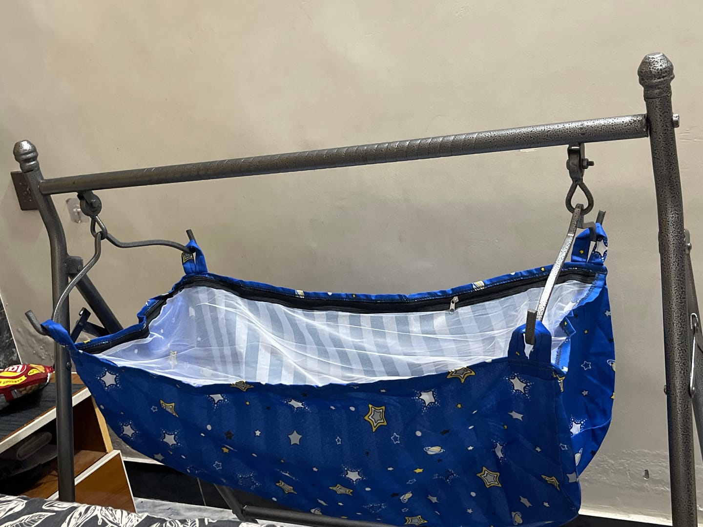 Customer photo review of Foldable Iron Rod Cradle Swing With Free Mosquito Net