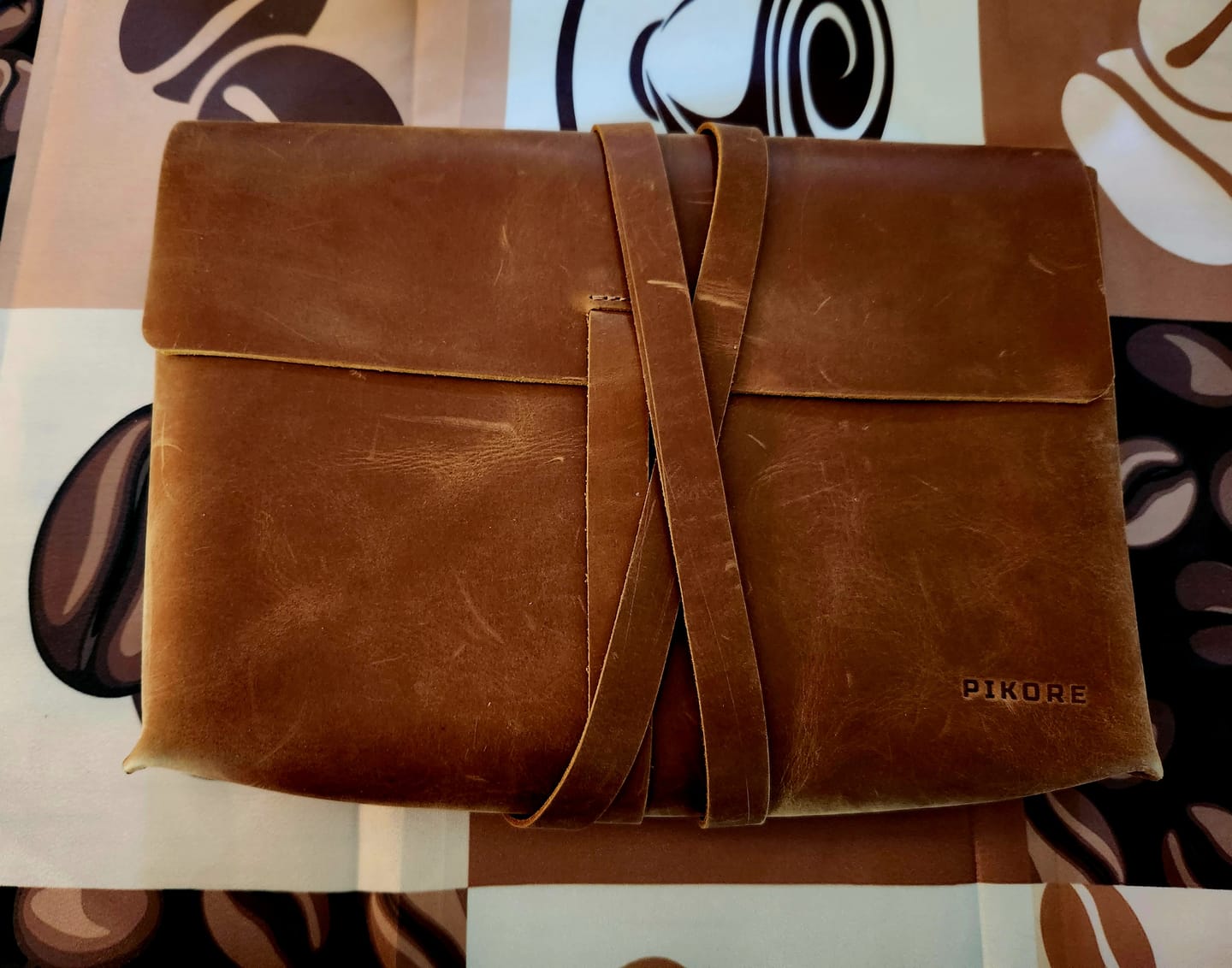Customer photo review of Leather Book Sleeve