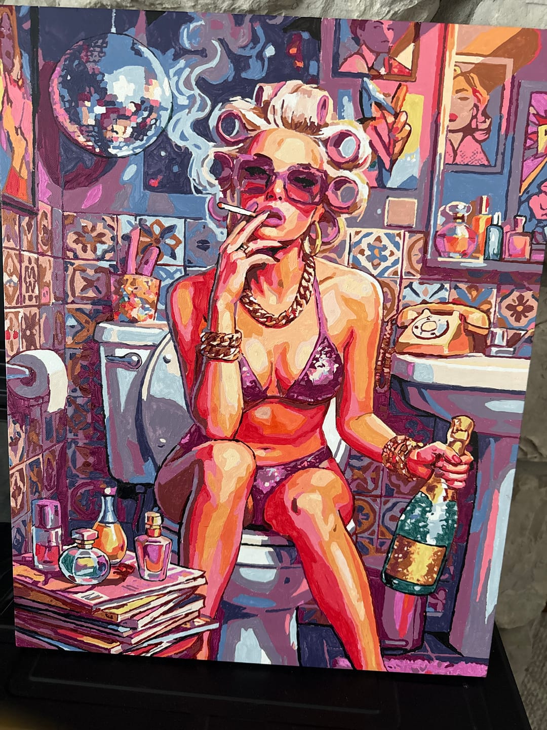 Customer photo review of Glam Disco Bathroom Queen