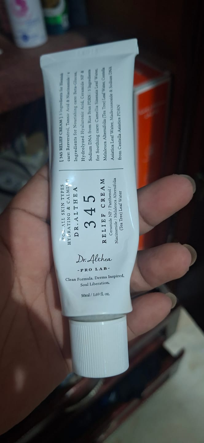 Customer photo review of DR. ALTHEA - 345 Relief Cream 50 ML | Crema Regeneradora y Antiinflamatoria